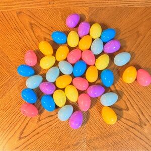 Lot of 40 - Colorful Plastic Easter Eggs - Assorted Pastel Mix
